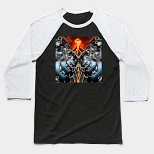 Volcano Butterfly Baseball T-Shirt